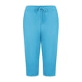 thumbnail image 7 of Women's Stretchy Yoga Leggings Summer Knee Length with Pockets Comfy, 7 of 7