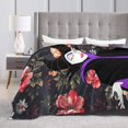 thumbnail image 5 of Maleficent Blanket Cozy Warm Flannel Throw Blanket for Living Room Bedroom Bed Sofa Car, All Seasons Fleece Blankets Gifts for Kids Teens Adults 40"X30", 5 of 8