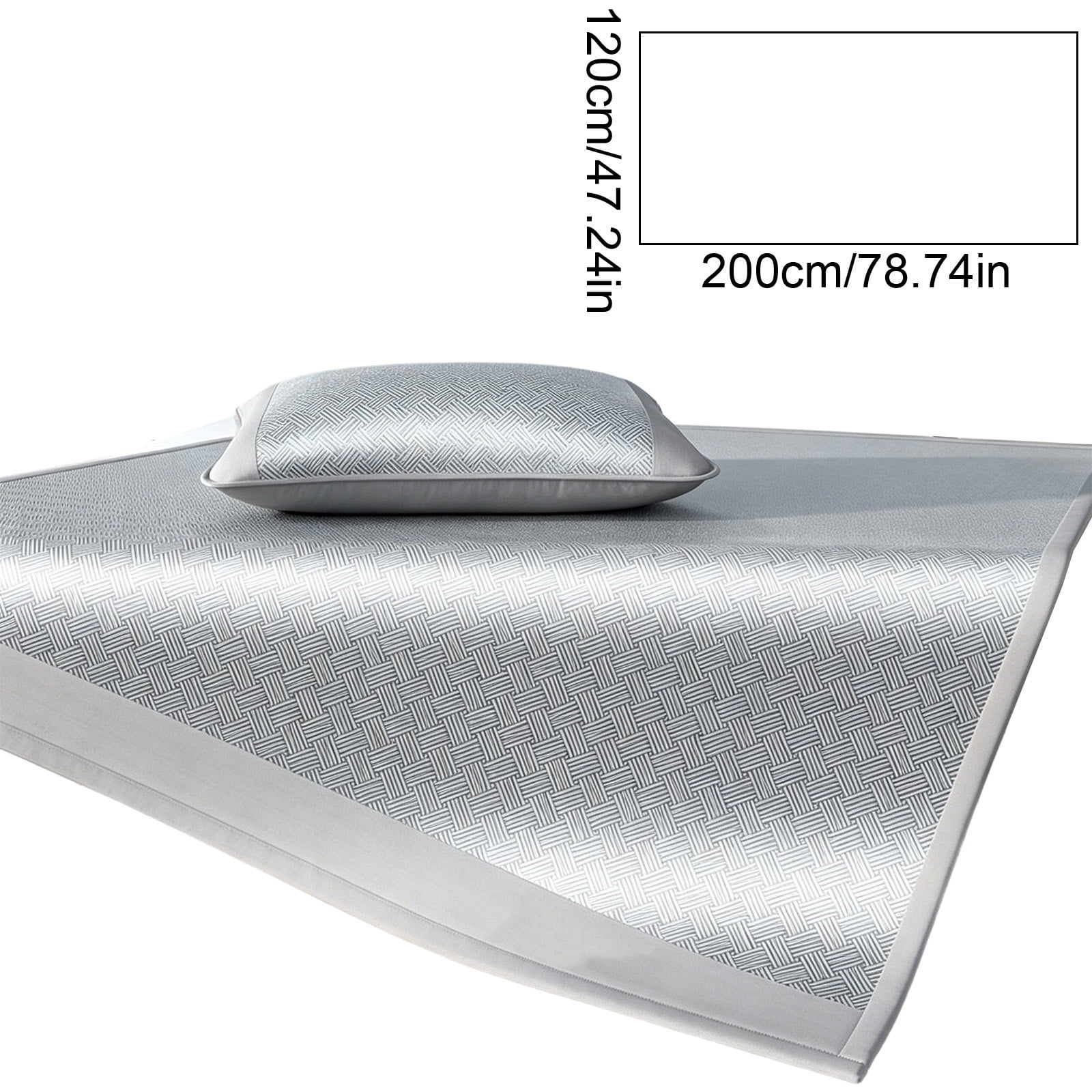 Ice Silk Fitted Bed Sheet - Cooling Mattress Cover for Summer - Soft Foldable Bed Protector - Breathable Polyester Sheet for Crib, Twin, Full Bed - Machine Washable Bedding for Home, Dorm, Guest Room