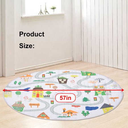 Tapis De Jeu Pour Bebe Rond Rembourre Et Pliable Tapis De Jeu Antiderapant De Grand Diametre De 57 Tapis Rampant Doux Et Lavable Walmart Canada