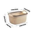 thumbnail image 3 of Miogawg Plastic Storage Bins, Stackable Storage Basket, Decorative Basket, Utility Large Rectangular Storage Baskets For Kitchen, Living Room, Bathroom, Bedroom, 3 of 6