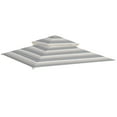thumbnail image 2 of Garden Winds Replacement Canopy Top Cover for the Madaga Gazebo -Standard 350 - Stripe Stone, 2 of 8