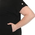 thumbnail image 5 of White Mark Folded Short Sleeve Solid Top (Women's Plus), 5 of 6