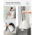 thumbnail image 4 of SONGMICS Laundry Hamper with Lid, 17.2 Gallon (65 L) Synthetic Rattan Clothes Laundry Basket with Lid and Handles, Foldable, Removable Liner, Dove Gray, 4 of 6