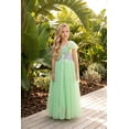 thumbnail image 2 of 2Bunnies Girls' 5yr-12yr One Shoulder Adjustable Strap Embroidered Flower Girl Dress, 2 of 5