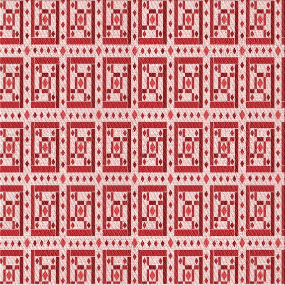 Ahgly Company Indoor Square Patterned Ferrari Red Area Rugs, 6' Square