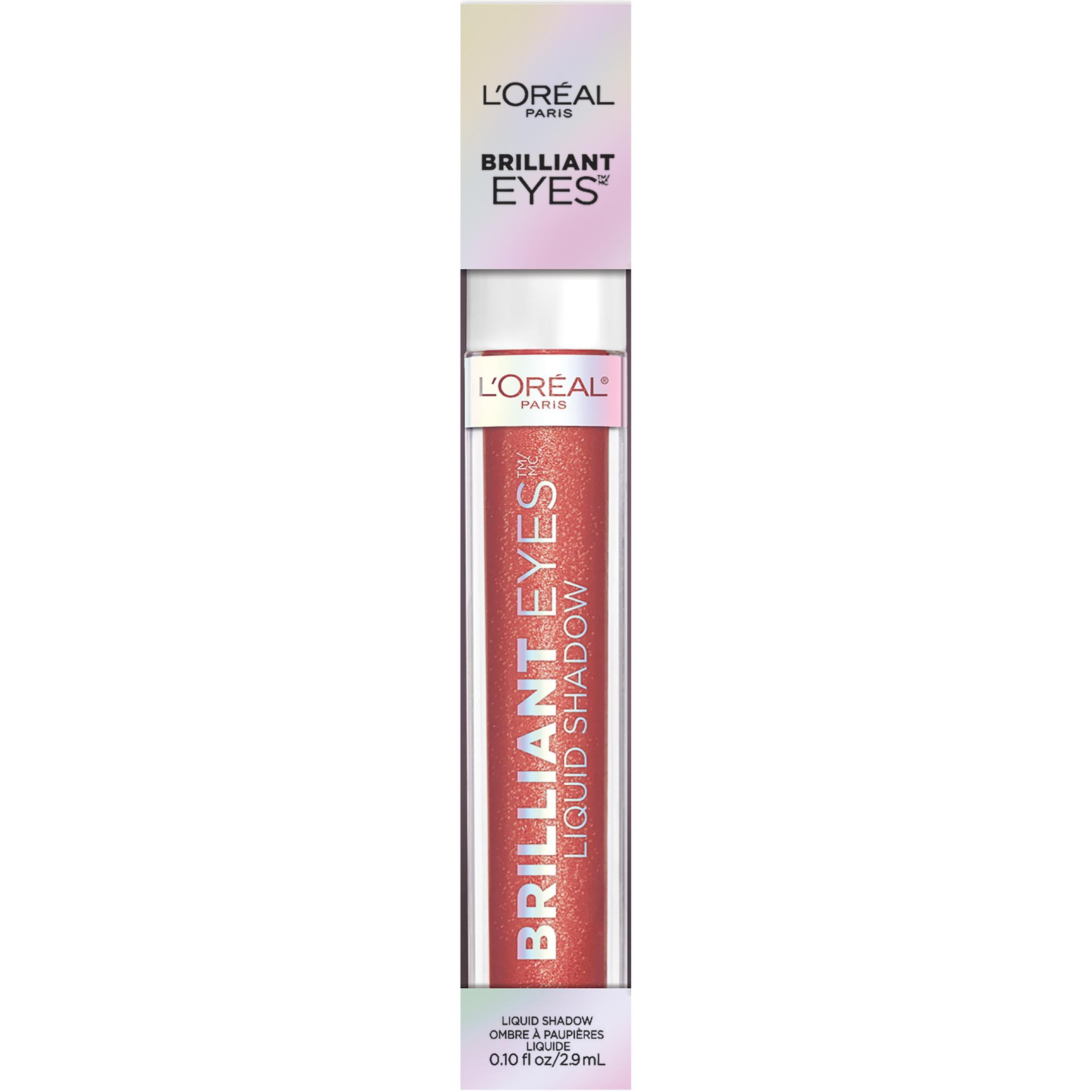L'Oreal Paris Brilliant Eyes Shimmer Liquid Eye Shadow Makeup, Radiant Ruby