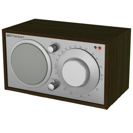 Emerson Tabletop AM/FM Radio with Built-in Speaker, ER-7001, Brown, ER-7001