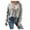 Gray, variant on Fesfesfes Women Sweater Fall V Neck Single Breasted Chain Link Sweater Cardigan Under $10