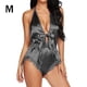 thumbnail image 1 of Worallymy Sexy Jumpsuit Deep V Neck Charming Smooth Lace-edge Sexy Body M Gris Worallymy JD735813287, 1 of 7