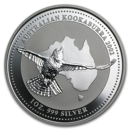 2002 Australia 1 oz Silver Kookaburra BU