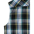 thumbnail image 4 of Hat and Beyond Men's Plaid Flannel Pattern Sleeveless Button Shirts, 4 of 5