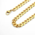 thumbnail image 5 of NEW MEN HEAVY 3.5/5/7mm 18K GOLD PLATED MIAMI CUBAN LINK CHAIN NECKLACE/BRACE, 5 of 5