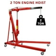 thumbnail image 5 of Engine Hoist, 2 Ton Folding Cherry Picker Shop Crane Hoist Lift, Heavy Duty Hydraulic Engine Crane with 6 Casters, Engine Hoist Lever for Engine Lifting Loading (4400 LBS), 5 of 6