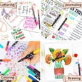 thumbnail image 5 of Rotuladores para colorear, marcador de punta de pincel doble para colorear para adultos, bolígrafo de punta fina de caligrafía de 34 colores para principiantes, planificador de diario, dibujo, garabat, 5 of 5