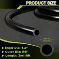 thumbnail image 2 of Silicon Tubing(1/2" ID x 5/8" OD x 10Ft), Pure Silicone Hoses High Temp - for Printer, Hot Water Dispenser, Engine, Brewing, Fish Tank Air Pump, Pump Transfer, Black, 2 of 6