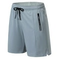 thumbnail image 2 of Stamzod Men's Athletic Shorts Summer Elastic Waist Running Short with Pocket Casual Loose Plus Size Gym Shorts Mens Clothes Gray C XL, 2 of 9