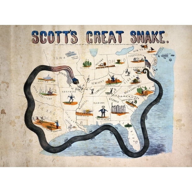 Civil War: Anaconda Plan. /N'Scott'S Great Snake' Or The Anaconda Plan