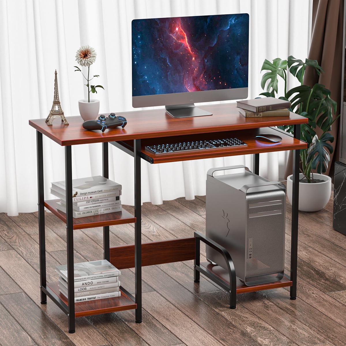 Details about   Home Office Computer Desk Workstation Wood Laptop PC Table with Drawer Shelf 