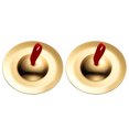 thumbnail image 2 of Cymbales à Main Mini en Cuivre 12 cm 4,7 Pouces Enfants Cymbales pour Doigts Éveil Musical Rythme Battement Instrument de Percussion, 2 of 9