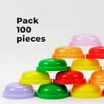 thumbnail image 3 of 100 Pcs Empty 2-inch Acorn Plastic Clear Capsules with 6 Different Color Lids for Vending Machine - Surprise Party Favor Prize - Storage Container or Bathbomb Mold, 3 of 4