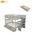 thumbnail image 6 of Bunk Beds Full Over Full with 2 Drawers Solid Wood Full Bunk Beds with Drawers and Stairway Full Length Guardrail, No Box Spring Needed, 6 of 6