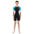 thumbnail image 3 of Seavenger Cadet Kids 2mm Shorty Wetsuit (Blue, 9/10), 3 of 8