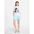thumbnail image 2 of No Boundaries Striped Seersucker Bungee Shorts, 2" Inseam, Women's XXS-XXL, 2 of 5