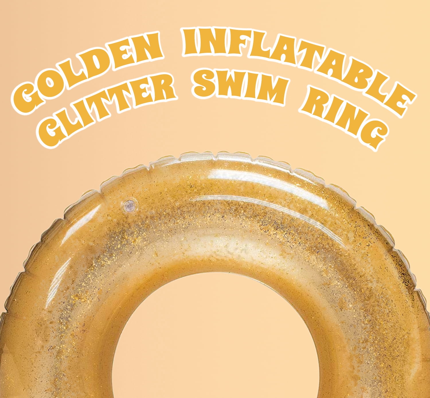 Glitter Swim Ring - Extra Large for The Pool Beach or Lake-Kids Teens Adults Glitter Inside Sparkles and Shines in The Sun - The Original Glitter Inflatable Tube Floats