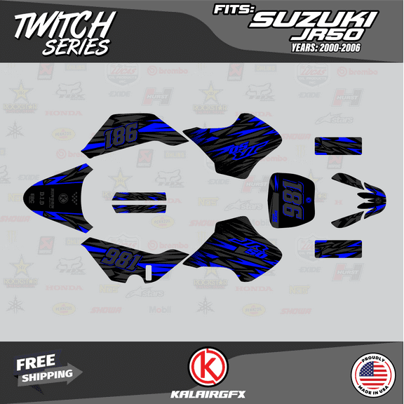 Kalair GFX Graphics Kit for Suzuki JR50 (All Years) Twitch Series
