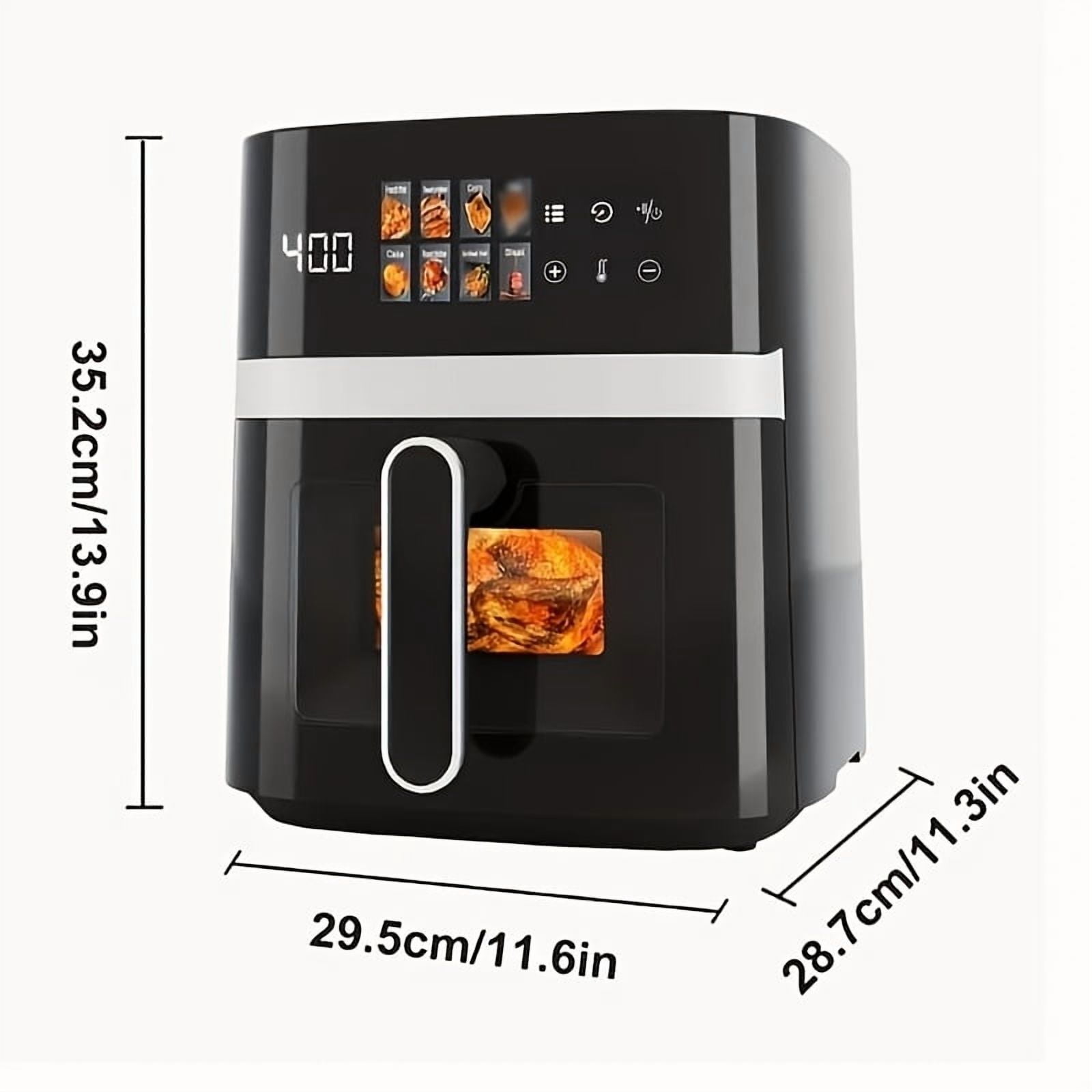 5-quart Large Capacity Air Fryer With 8 One-Touch Preset Functions, 6-in-1 Multi-Function Air Fryer With Smart Cook Program, Rack Basket, Viewing Window, Interior Light