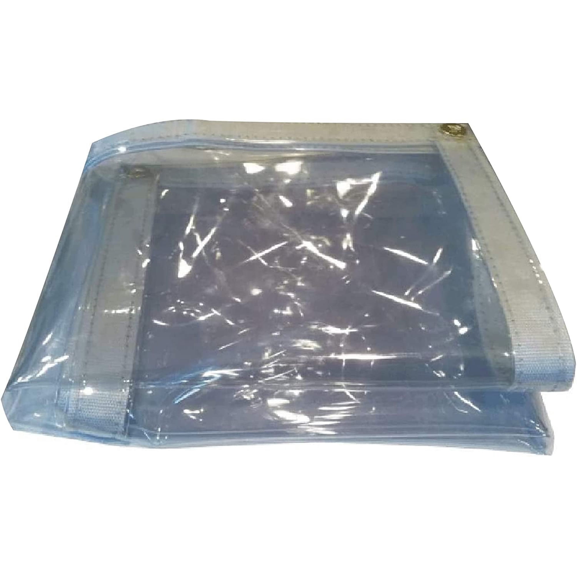 Tarps Now Marine Grade Clear Vinyl Tarp (5 x 10 ) with Brass Grommets - Waterproof Heavy Duty Tarp Canopy Sheet Cover Multi Purpose Tarpaulin for Indoor and Outdoor - 18 oz 20 Mil