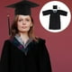 thumbnail image 2 of KAKOWELY Fotografía de toga de graduación de ciencias, conjunto de vestido de graduación universitaria (talla S), 2 of 5