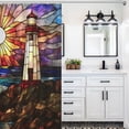 thumbnail image 5 of Sunset Lighthouse Shower Curtains - Bath Shower Curtain Set with 12 Hooks for Adults Kids Bathroom Decor Accessories, 5 of 7
