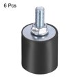 thumbnail image 3 of 6 Pack M8x23mm Thread Studs Rubber Shock 30x30mm Male Female 6 Pack M8 Lock Nuts, 3 of 6