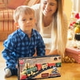 thumbnail image 6 of Train Set Toys- Electric Train Toy for Boys W/ Lights & Sound, Railway, Locomotive Engine, Cargo Cars, 3 Cars &10 Tracks, for 3-8, 6 of 6