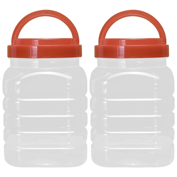 FUEENIRVA Airtight Food Container Plastic 2Pcs 6.3X4.1X3.4in