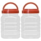thumbnail image 1 of 2 frascos de plástico herméticos para alimentos, transparentes, para mantequilla de cacahuete y miel., 1 of 8
