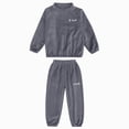 thumbnail image 4 of NOLDARES Baby Toddler Girl Fall Winter Clothes Long Sleeve Sweatshirt Top and Relaxed Pants Set Cute Print Outfits Clothing 2pcs(Grey,7-8 Y), 4 of 4