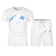 thumbnail image 3 of Afdoent Mens Two Piece Outfits Comfortable Short Sleeve T Shirt And Shorts Summer Outfit Oversized Sports Clothing Mens Fitness Suit Beach Clothes Comfort, 3 of 6