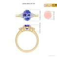 thumbnail image 4 of Angara Natural 1.9 Ct. Tanzanite with Diamond Classic Ring in 14K Yellow Gold for Women (Ring Size: 3.5), 4 of 9