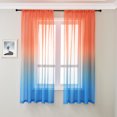 thumbnail image 3 of Color Gradient Tulle Window Curtain for Bedroom Living Room Balcony Drapes Yellow gray 130cm*250cm, 3 of 8