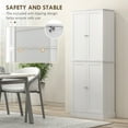thumbnail image 6 of HOMCOM 65" Kitchen Pantry Cabinet with Adjustable Shelves Spick Racks White, 6 of 9
