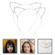 thumbnail image 4 of Diadema de orejas de gato (2 unidades) para fiesta, con diamantes de imitación, ideal para disfraz de gato., 4 of 8