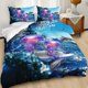 thumbnail image 2 of Juego de Funda Nórdica King Size,Juego de Ropa de Cama Delfín Medusa Surf para Decoración de Habitaciones,3, 2 of 8