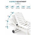 thumbnail image 5 of S-HOME Adjustable Outdoor Chaise Lounge Chair in Contemporary Design, Supports 360 LBS for Patio, Poolside and Beach Relaxation，White, 5 of 10