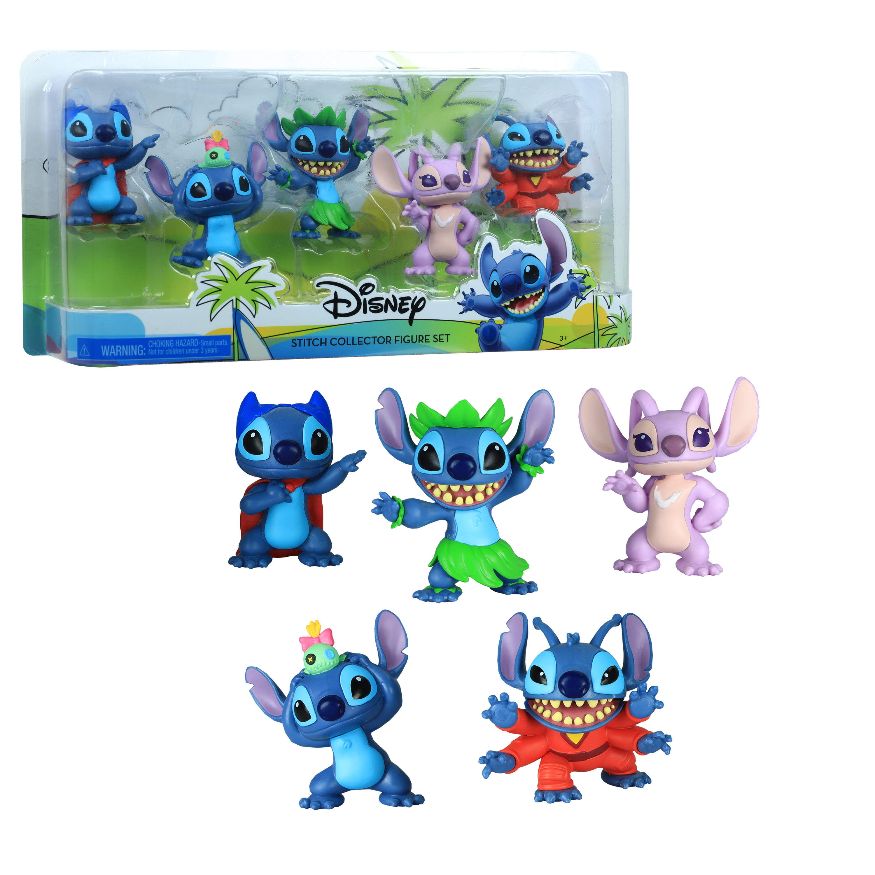Includes Characters and Stickers Easter Gifts and Basket Stuffers Just Play Disney Stitch Easter Basket 6-Pack Surprise Eggs 