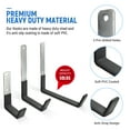 thumbnail image 2 of AA Products Small, Medium, Large Stainless Steels Heavy Duty Hook Sets Holds up 50LB Sliver and Black Compatiable with AA Products 13" and 16" Van Shelving, 2 of 5