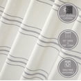thumbnail image 4 of Better Homes & Gardens Polyester-Cotton Light Filtering Stripe Tassels Curtain Panel, 1-Piece, Grey, 50" W x 108" L, 4 of 5