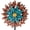 Brown Blue, variant on Wind Spinners Outdoor, Metal Kinetic Wind Spinner Decorative Wind Sculptures & Spinners, 13 Inch Double Pinwheels for Yard and Garden
